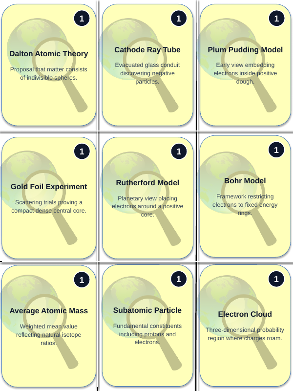 Atomic Structure & the Development of Atomic Theory Trivia Board Game sample page