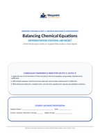 Balancing Chemical Equations Differentiation Stations sample page