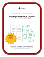 Balancing Chemical Equations Tic-Tac-Toe Review Game sample page