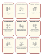 Balancing Chemical Equations Tic-Tac-Toe Review Game sample page