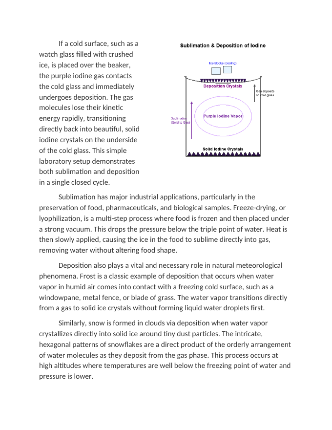 Bulk Scale Sublimation and Deposition Observations Reading Worksheet sample page