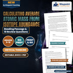 Calculating Average Atomic Mass from Isotope Abundance Reading Worksheet cover