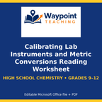 Calibrating Lab Instruments and Metric Conversions Reading Worksheet cover
