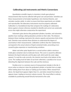 Calibrating Lab Instruments and Metric Conversions Reading Worksheet sample page