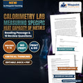 Calorimetry Lab Measuring Specific Heat Capacity of Metals Reading Worksheet cover