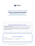 Classifying Chemical Reactions Differentiation Stations sample page