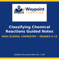 Classifying Chemical Reactions Guided Notes cover