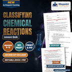 Classifying Chemical Reactions Lesson Quiz cover