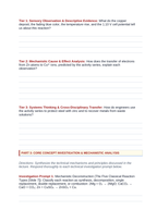 Classifying Chemical Reactions Phenomena-Based Lesson: Vigorous Single Replacement of Copper from Blue Sulfate by Zinc Student Response Sheet sample page