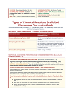 Classifying Chemical Reactions Scaffolded Phenomena-Based Lesson: Vigorous Single Replacement of Copper from Blue Sulfate by Zinc Teacher Discussion Guide sample page
