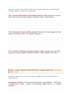 Classifying Chemical Reactions Scaffolded Phenomena-Based Lesson: Vigorous Single Replacement of Copper from Blue Sulfate by Zinc Student Response Sheet sample page