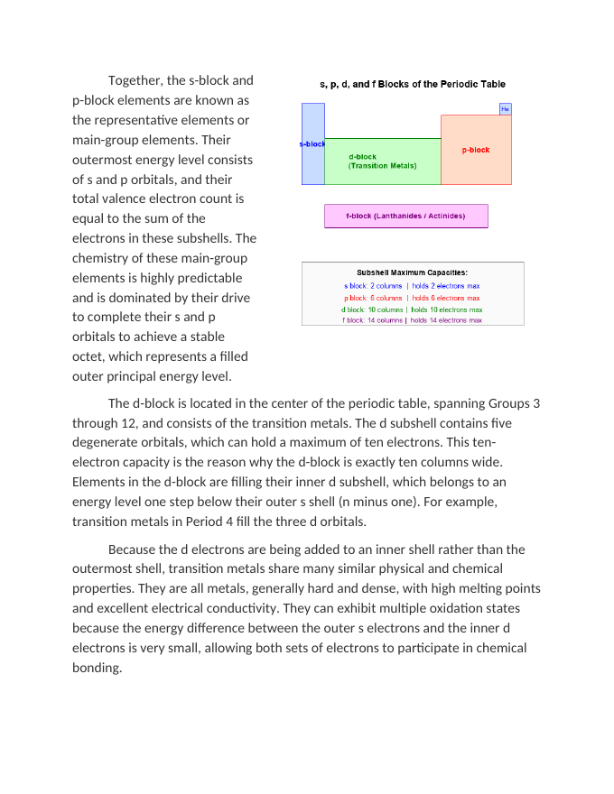 Correlating s p d and f Blocks to the Periodic Table Reading Worksheet sample page
