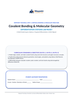 Covalent Bonding & Molecular Geometry Differentiation Stations sample page