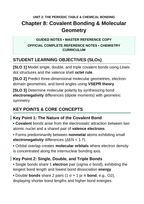 Covalent Bonding & Molecular Geometry Guided Notes sample page