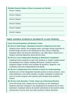 Covalent Bonding & Molecular Geometry Substitute Lesson Plan sample page
