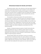 Dimensional Analysis for Density and Volume Reading Worksheet sample page