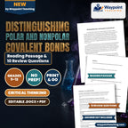 Distinguishing Polar and Nonpolar Covalent Bonds Reading Worksheet cover
