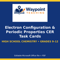Electron Configuration & Periodic Properties CER Task Cards cover