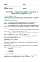 Electron Configuration & Periodic Properties Lesson Quiz sample page