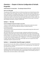Electron Configuration & Periodic Properties Model Response & Scoring Guide sample page