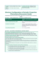 Electron Configuration & Periodic Properties Phenomena-Based Lesson: Quantized Emission Spectra Lines of Excited Hydrogen Gas Tubes Teacher Discussion Guide sample page