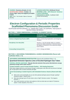 Electron Configuration & Periodic Properties Scaffolded Phenomena-Based Lesson: Quantized Emission Spectra Lines of Excited Hydrogen Gas Tubes Teacher Discussion Guide sample page