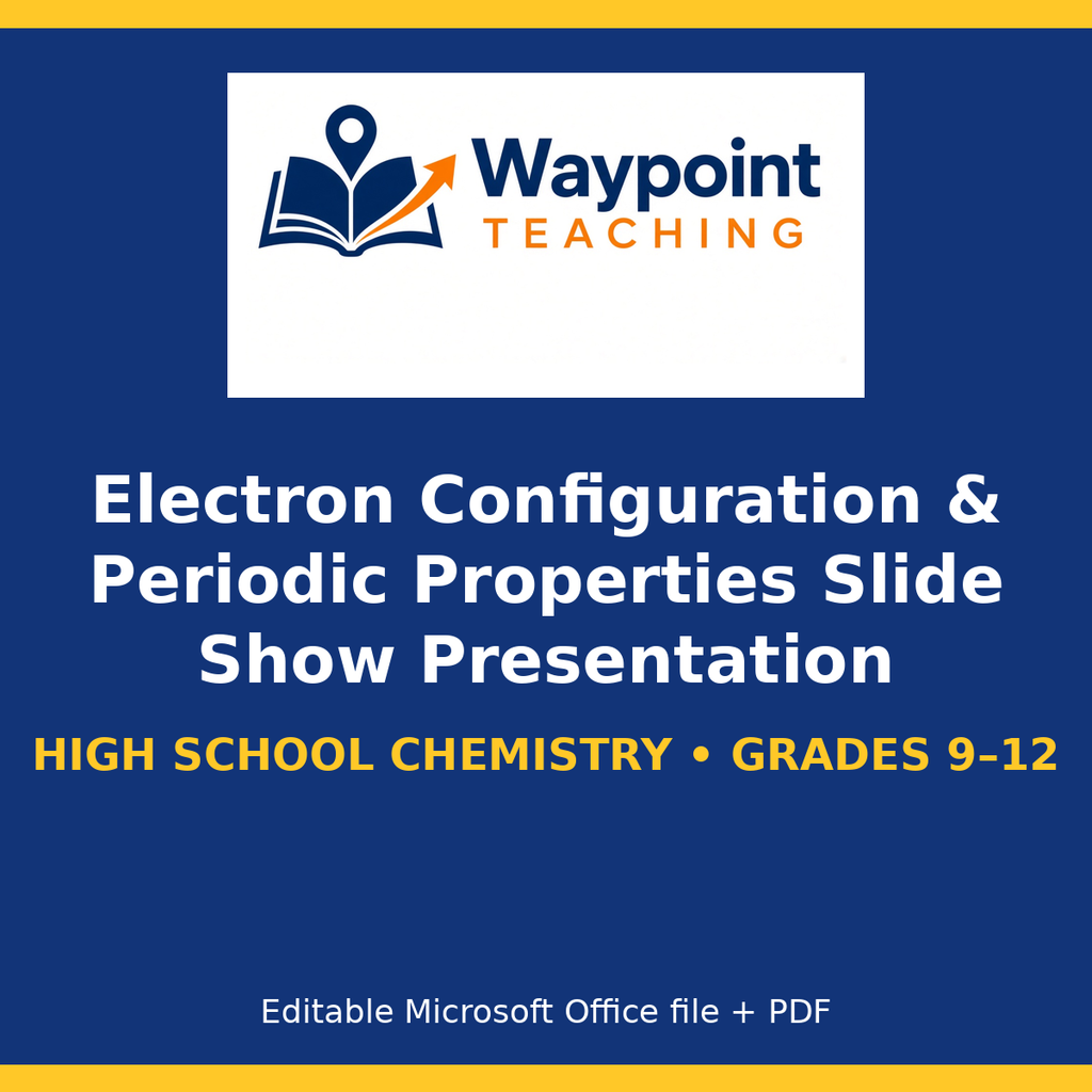 Electron Configuration & Periodic Properties Slide Show Presentation cover