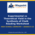 Experimental vs Theoretical Yield in the Synthesis of Chalk Reading Worksheet cover