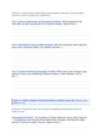 Gas Laws: Boyle's, Charles's, & the Ideal Gas Law Scaffolded Phenomena-Based Lesson: Catastrophic Implosion of an Industrial Steel Drum by Air Pressure Student Response Sheet sample page