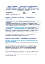 Grain Boundary Lithium-Ion Conductivity in Solid-State Garnet Electrolytes CER Phenomena Worksheet sample page