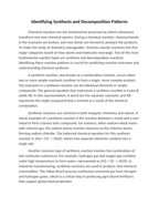 Identifying Synthesis and Decomposition Patterns Reading Worksheet sample page