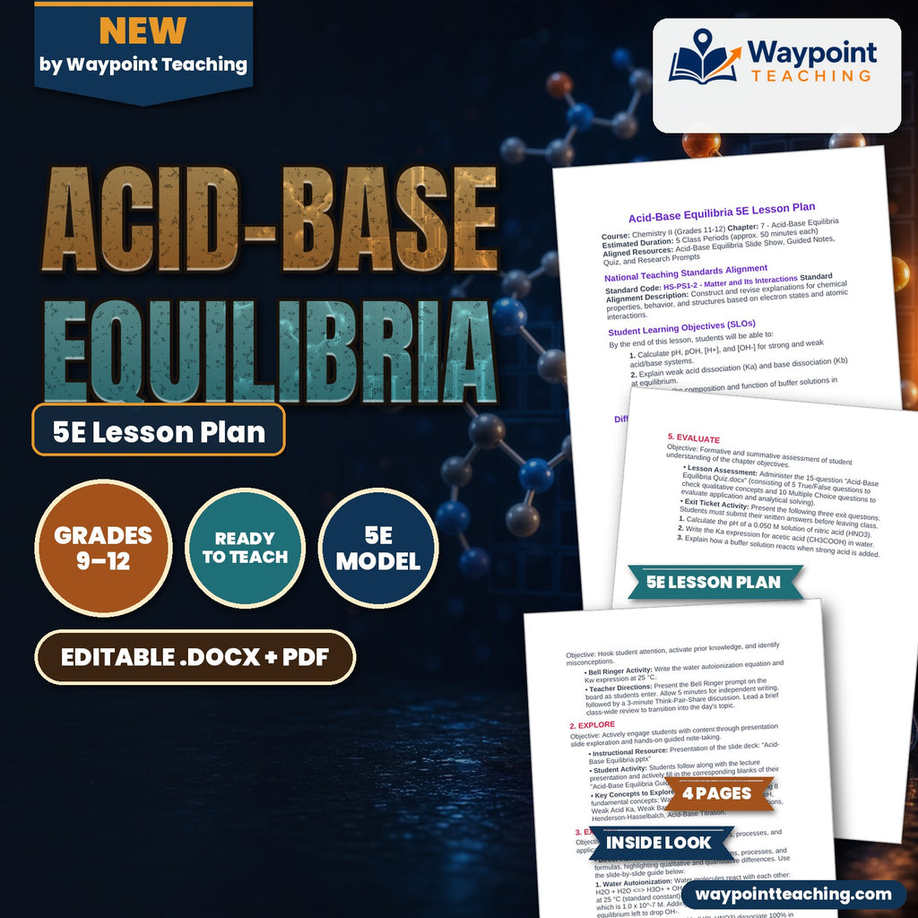 Acid-Base Equilibria 5E Lesson Plan cover