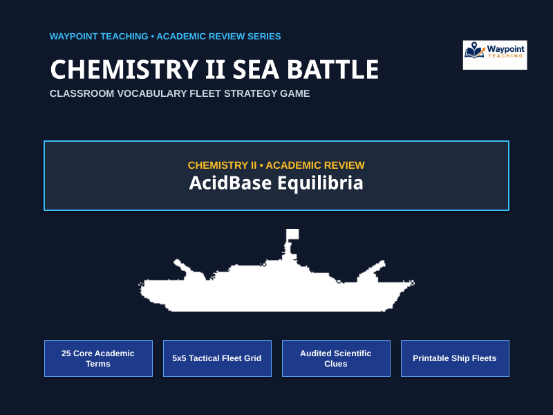 Acid-Base Equilibria Sea Battle Review Game sample page
