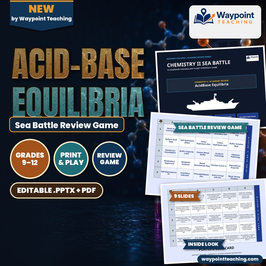 Acid-Base Equilibria Sea Battle Review Game cover