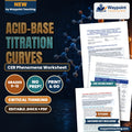 Acid-Base Titration Curves: Equivalence Points, Half-Equivalence Buffer Zones, Indicator Transitions, and Polyprotic Inflection Points CER Phenomena Worksheet cover