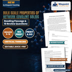 Bulk Scale Properties of Network Covalent Solids Reading Worksheet cover