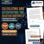 Calculating and Interpreting the Reaction Quotient Q Reading Worksheet cover