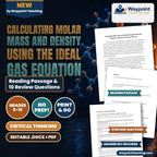 Calculating Molar Mass and Density using the Ideal Gas Equation Reading Worksheet cover