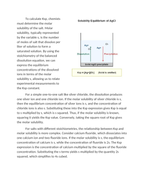 Calculating Solubility Product Constants Ksp Reading Worksheet sample page