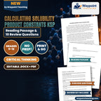 Calculating Solubility Product Constants Ksp Reading Worksheet cover