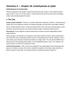 Carbohydrates & Lipids Model Response & Scoring Guide sample page