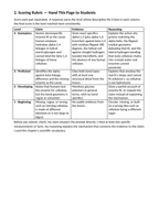 Carbohydrates & Lipids Model Response & Scoring Guide sample page