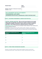 Carbohydrates & Lipids Phenomena-Based Lesson: The Structural Solubility Paradox Between Plant Cellulose and Animal Glycogen Polymers Student Response Sheet sample page