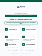 Carbohydrates & Lipids Project-Based Learning Activity sample page