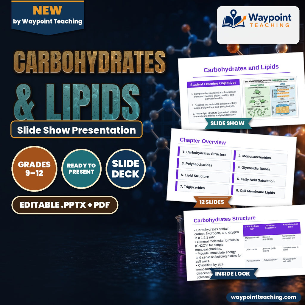 Carbohydrates & Lipids Slide Show Presentation cover