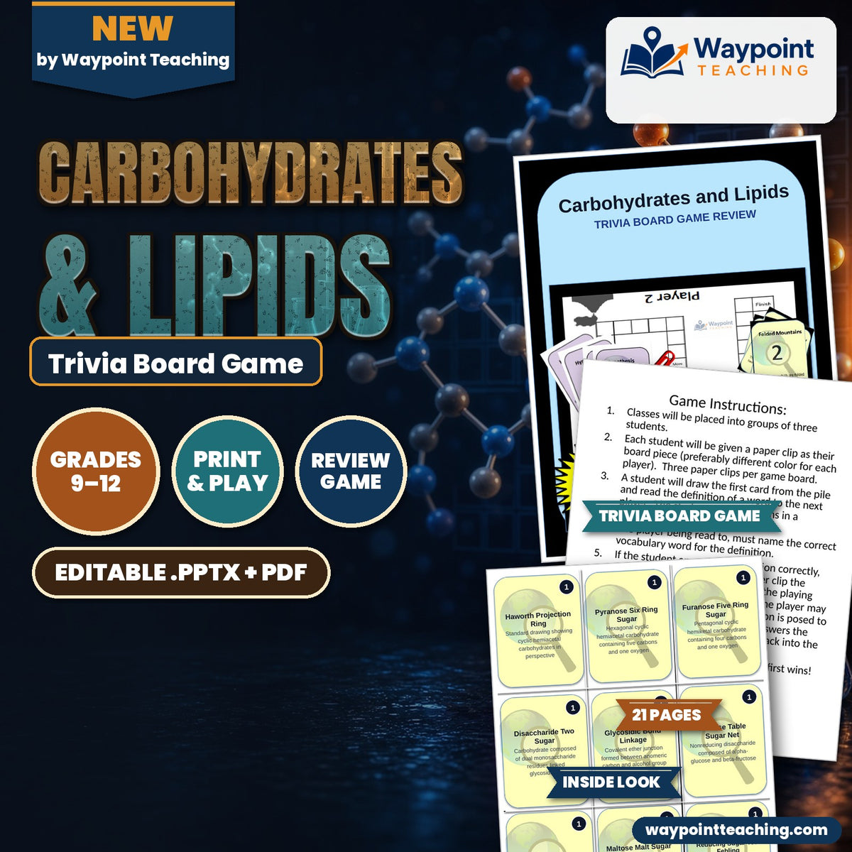 Carbohydrates & Lipids Trivia Board Game cover