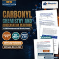Carbonyl Chemistry and Condensation Reactions: Nucleophilic Acyl Substitution, Fischer Esterification, and Saponification Kinetics CER Phenomena Worksheet cover