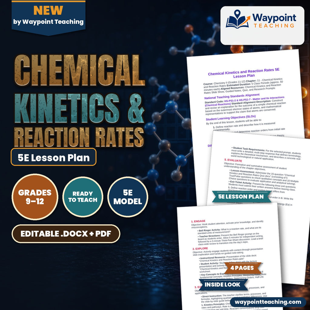 Chemical Kinetics & Reaction Rates 5E Lesson Plan cover