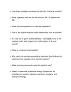 Chemical Kinetics & Reaction Rates Bell Ringers & Exit Tickets sample page