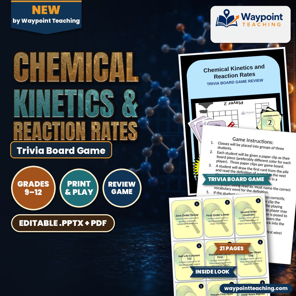 Chemical Kinetics & Reaction Rates Trivia Board Game cover